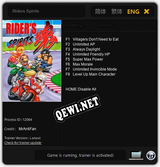 Riders Spirits: ТРЕЙНЕР И ЧИТЫ (V1.0.61)