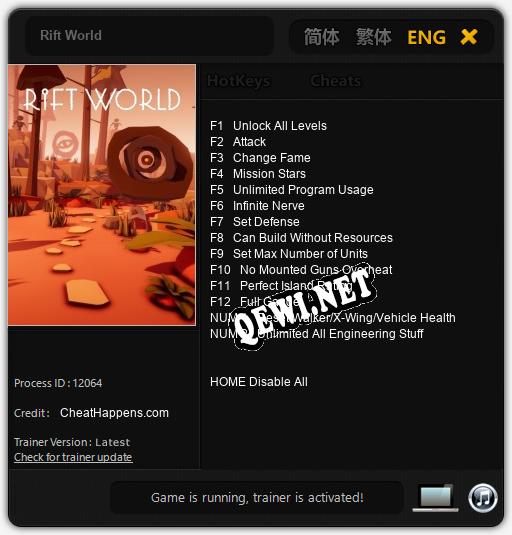 Rift World: Трейнер +14 [v1.3]