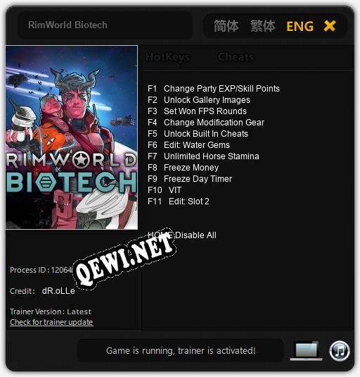 Трейнер для RimWorld Biotech [v1.0.1]