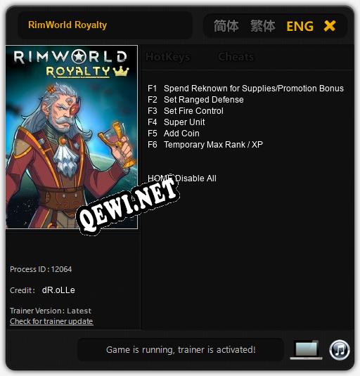 RimWorld Royalty: Трейнер +6 [v1.7]