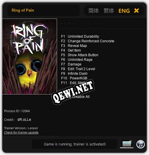 Ring of Pain: Читы, Трейнер +11 [dR.oLLe]