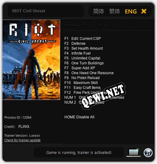 RIOT Civil Unrest: Читы, Трейнер +14 [FLiNG]