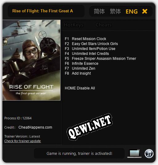 Rise of Flight: The First Great Air War: ТРЕЙНЕР И ЧИТЫ (V1.0.70)