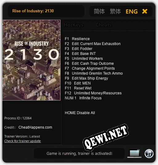 Трейнер для Rise of Industry: 2130 [v1.0.6]