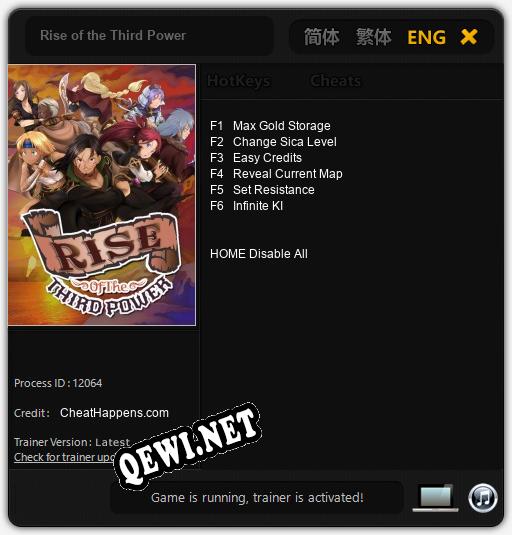 Трейнер для Rise of the Third Power [v1.0.2]