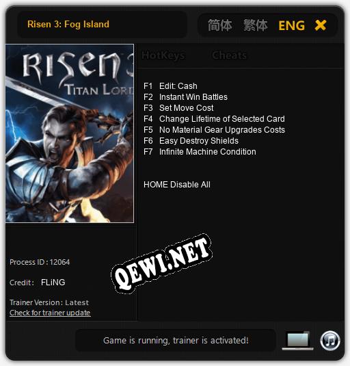 Risen 3: Fog Island: ТРЕЙНЕР И ЧИТЫ (V1.0.41)