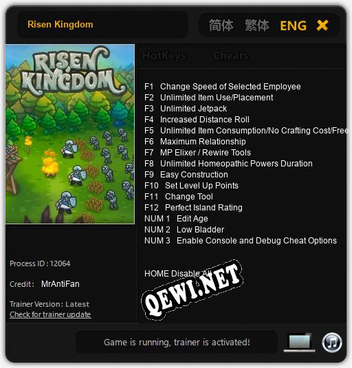 Трейнер для Risen Kingdom [v1.0.3]