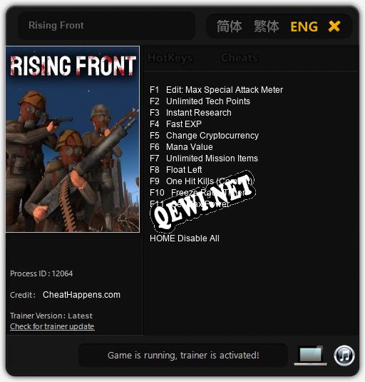 Трейнер для Rising Front [v1.0.3]