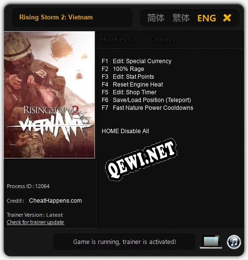 Rising Storm 2: Vietnam: Трейнер +7 [v1.1]