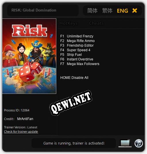 RISK: Global Domination: Трейнер +7 [v1.1]
