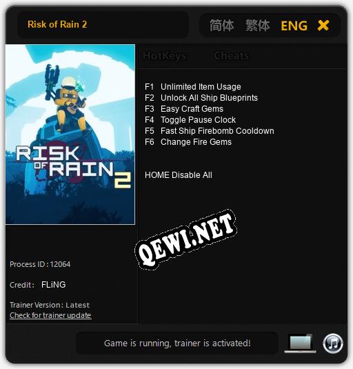 Risk of Rain 2: ТРЕЙНЕР И ЧИТЫ (V1.0.25)