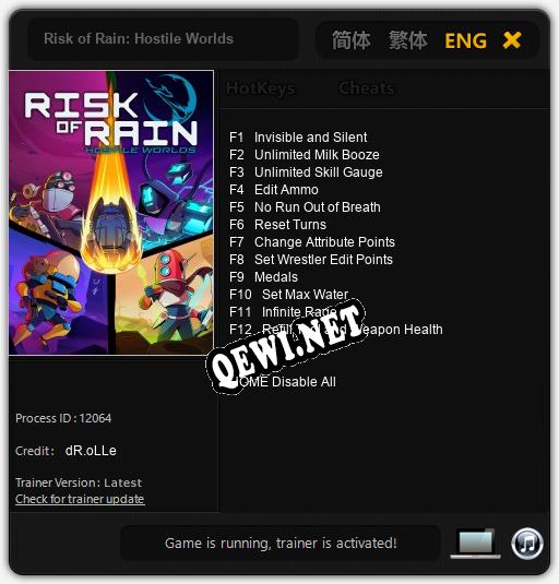Risk of Rain: Hostile Worlds: ТРЕЙНЕР И ЧИТЫ (V1.0.70)