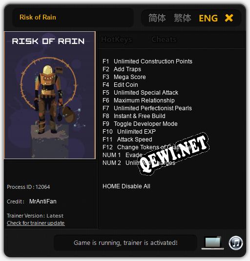 Risk of Rain: Читы, Трейнер +14 [MrAntiFan]