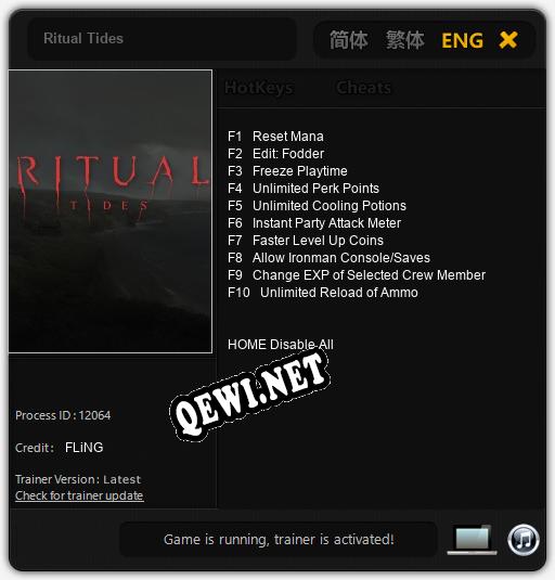 Трейнер для Ritual Tides [v1.0.7]