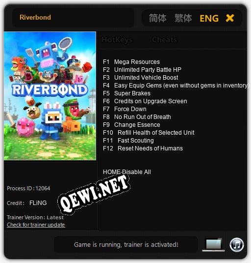 Riverbond: ТРЕЙНЕР И ЧИТЫ (V1.0.27)