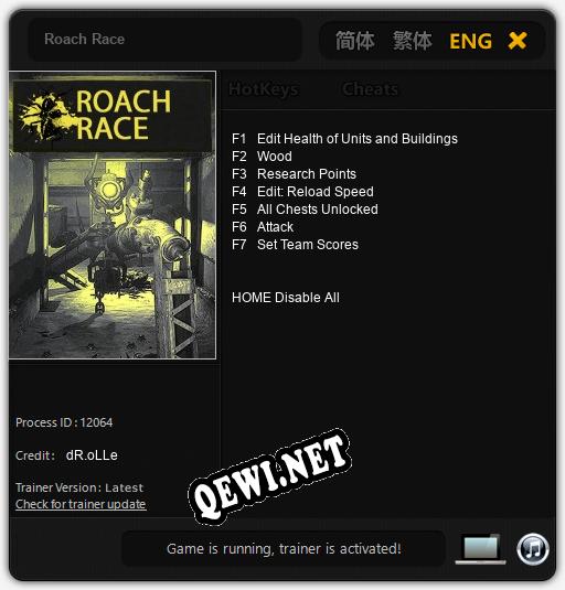 Roach Race: ТРЕЙНЕР И ЧИТЫ (V1.0.60)