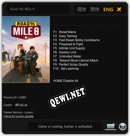 Road 96: Mile 0: Трейнер +10 [v1.9]