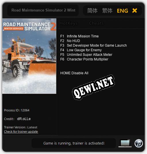 Трейнер для Road Maintenance Simulator 2 Winter Services [v1.0.3]