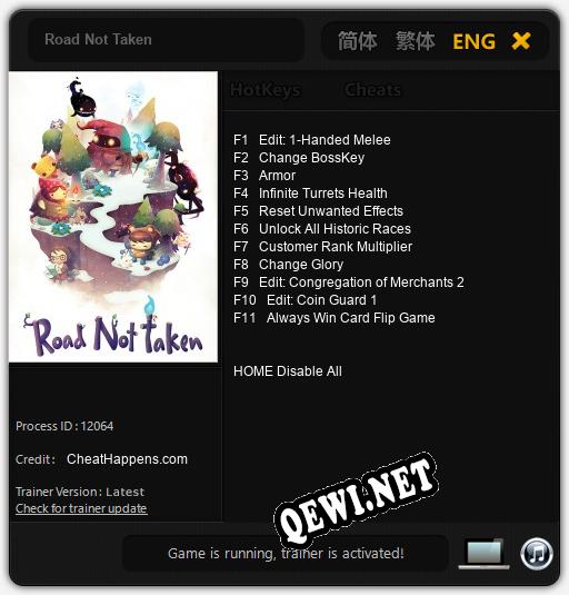 Road Not Taken: Трейнер +11 [v1.1]