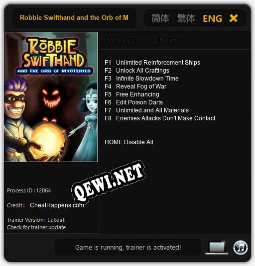 Robbie Swifthand and the Orb of Mysteries: Читы, Трейнер +8 [CheatHappens.com]