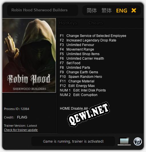 Трейнер для Robin Hood Sherwood Builders [v1.0.6]