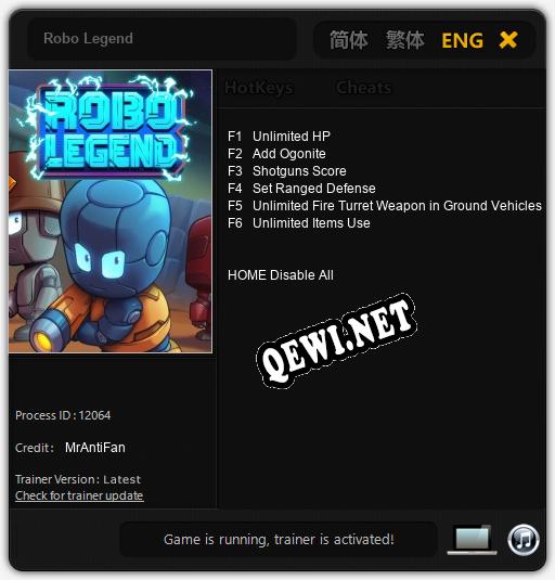Robo Legend: Трейнер +6 [v1.4]