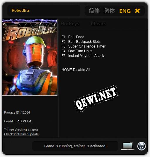 Трейнер для RoboBlitz [v1.0.6]