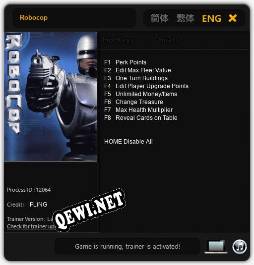 Трейнер для Robocop [v1.0.7]