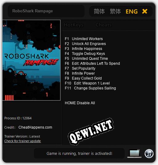 RoboShark Rampage: Трейнер +11 [v1.3]