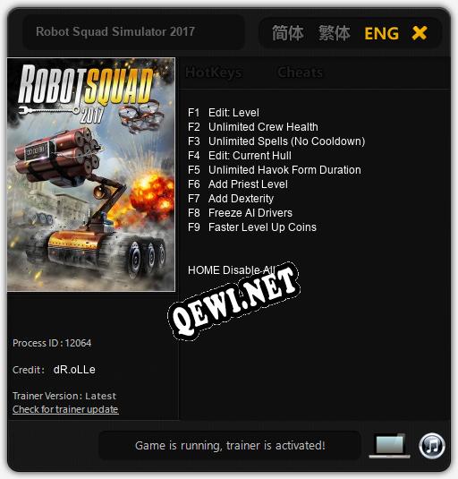 Robot Squad Simulator 2017: ТРЕЙНЕР И ЧИТЫ (V1.0.91)