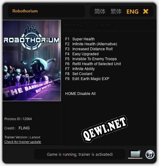 Robothorium: Трейнер +9 [v1.8]