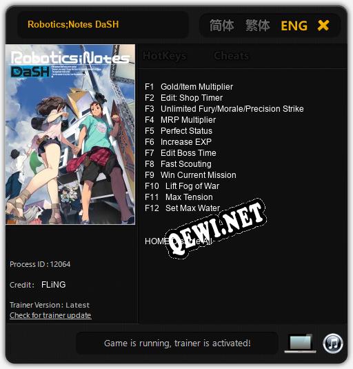 Трейнер для Robotics;Notes DaSH [v1.0.7]
