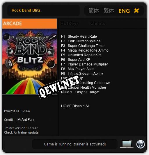 Rock Band Blitz: Трейнер +13 [v1.7]