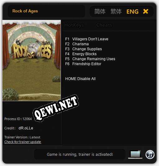 Rock of Ages: Трейнер +6 [v1.9]