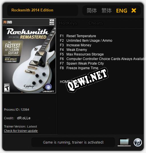 Rocksmith 2014 Edition: Читы, Трейнер +8 [CheatHappens.com]
