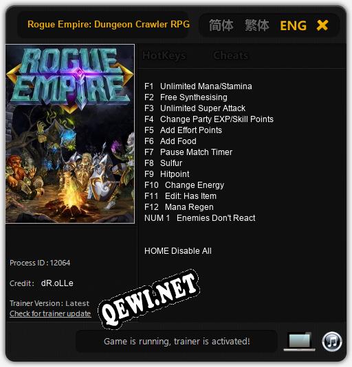 Rogue Empire: Dungeon Crawler RPG: ТРЕЙНЕР И ЧИТЫ (V1.0.60)