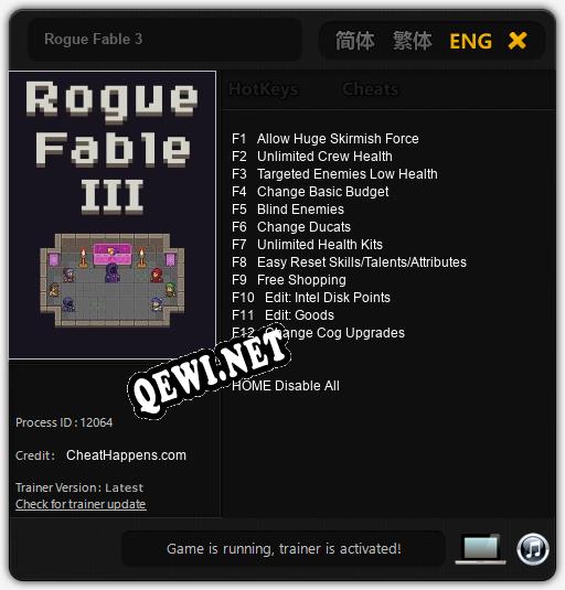 Rogue Fable 3: Трейнер +12 [v1.7]