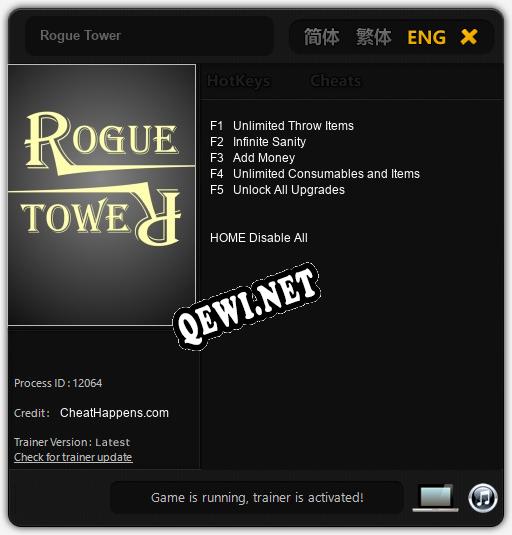 Rogue Tower: Читы, Трейнер +5 [CheatHappens.com]