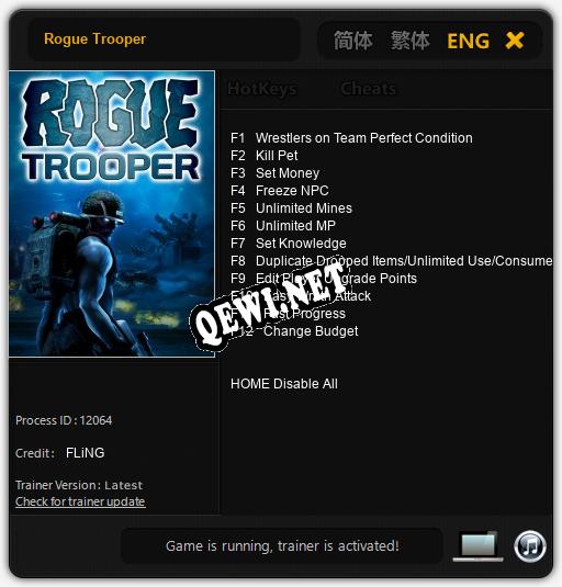 Rogue Trooper: Читы, Трейнер +12 [FLiNG]