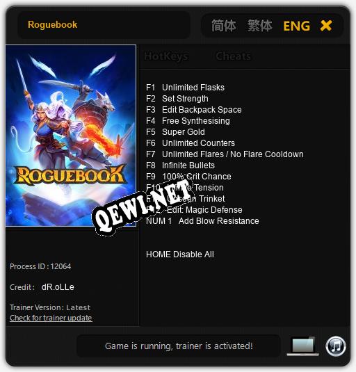 Roguebook: Читы, Трейнер +13 [dR.oLLe]