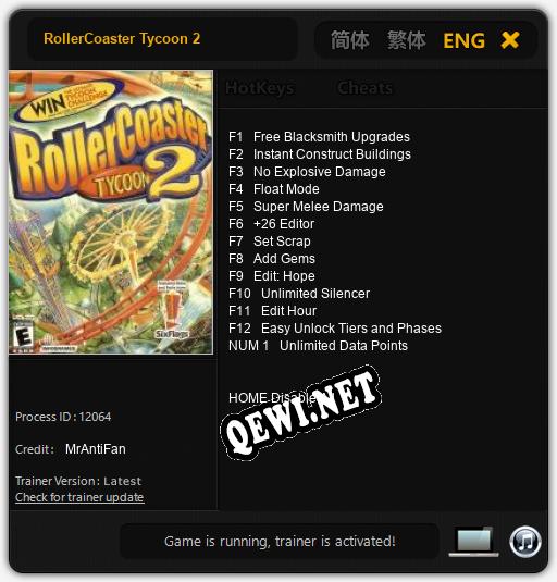 RollerCoaster Tycoon 2: Трейнер +13 [v1.2]