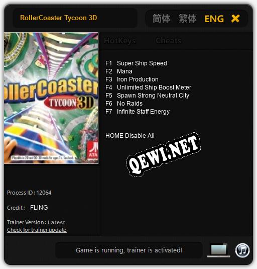 RollerCoaster Tycoon 3D: Трейнер +13 [v1.1]