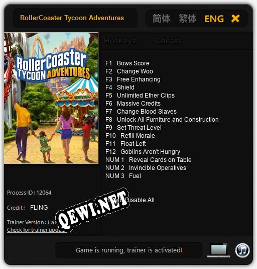 RollerCoaster Tycoon Adventures: Читы, Трейнер +15 [FLiNG]