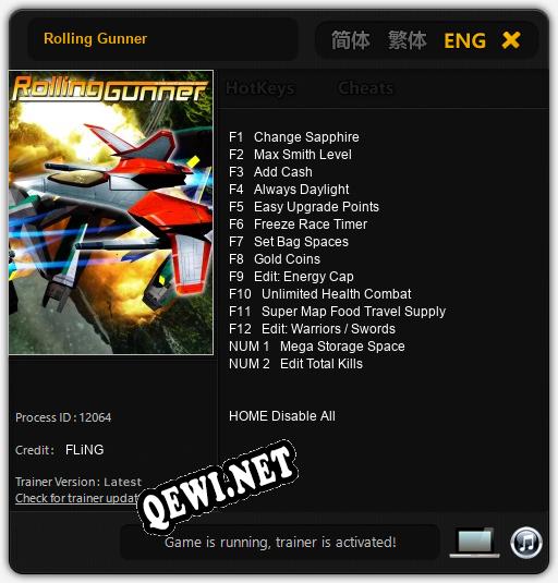 Rolling Gunner: Трейнер +14 [v1.2]