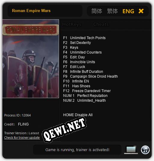 Roman Empire Wars: Трейнер +14 [v1.8]