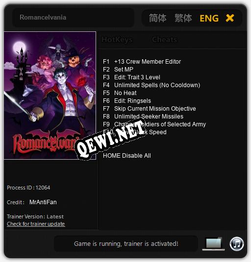 Romancelvania: Трейнер +10 [v1.4]