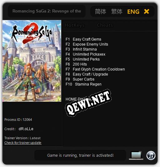 Romancing SaGa 2: Revenge of the Seven: Читы, Трейнер +10 [dR.oLLe]