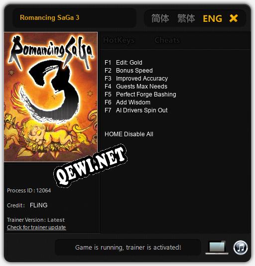 Romancing SaGa 3: Трейнер +7 [v1.3]