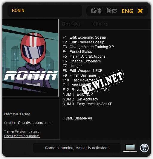 RONIN: Читы, Трейнер +15 [CheatHappens.com]