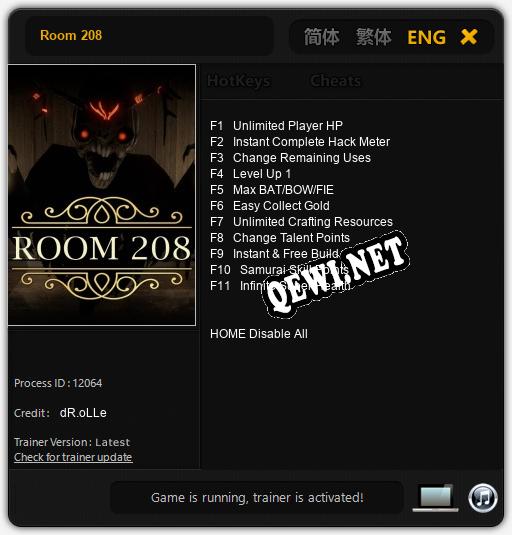 Room 208: Трейнер +11 [v1.7]